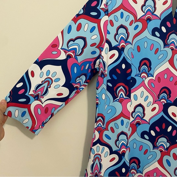 J. McLaughlin Catalyst Psychedelic Sheath Dress size Large - Picture 7 of 9